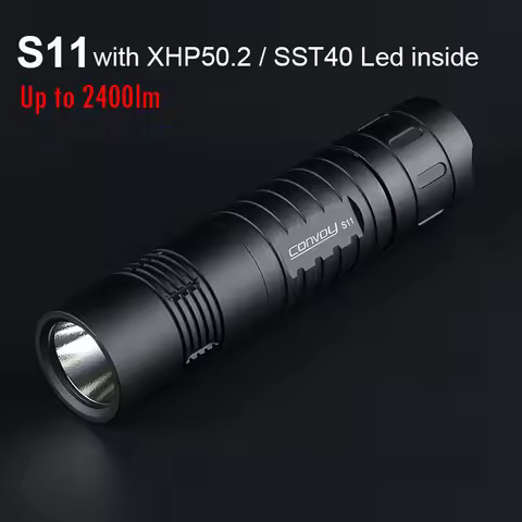 Convoy S11 with SST40/XHP50.2 LED Flashlight Portable Tactical Torch Flash Light 26650 18650 Lintern