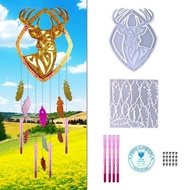 AUTU Elk Feather Pendant Wall Hanging Curtain Wind Chime Mirror Surface Silicone Mold