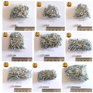 [CONTENTS 100 PCS] JF Bolts 4x6, JF 4x8, JF 4x10, JF 4x12, JF 4x15, JF 4x20, JF 4x25, JF 4x30, JF4x3
