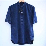 Kurta Jeans Pria Dewasa Koko Jeans Koko Denim Baju Koko Kurta Lengan Pendek Terbaru