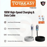 Toyakasy TY200 TY202 USB C to C Cable 100W Fast Charging Type C Cable 1.2M Universal Compatible
