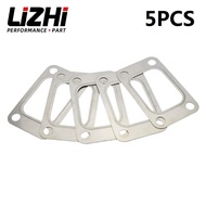 LIZHI - 5 PCS T3 T34 T35 T38 GT35 GT35R Turbo Turbine Inlet Manifold Gasket 304 Stainless Steel Car 