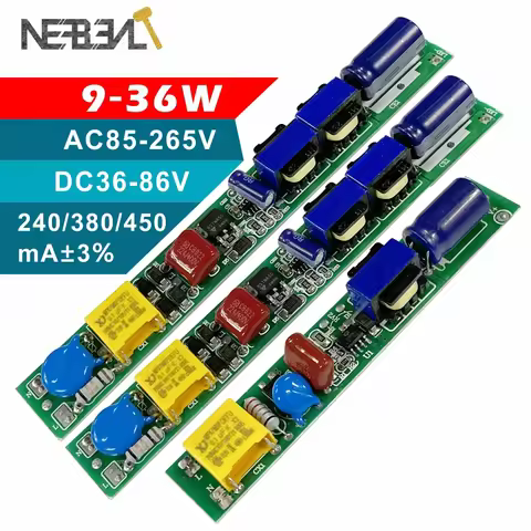 18W 24W 36W Lighting Transformer 240mA 380mA 450mA LED Driver Supply 90V-260V For 0.6M 0.9M 1.2M 1.5