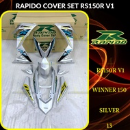 RAPIDO COVER SET RS150R/RS150 V1 WINNER 150 (13) SILVER (STICKER TANAM/AIRBRUSH) COVERSET