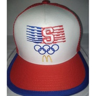 Snapback cap topi VINTAGE OLYMPICS USA mac donalds 1984 s