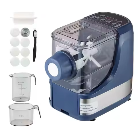 Electric Pasta Maker, 150W Automatic Noodle Maker Machine with 8 Pasta Shapes, 4 Intelligent Modes, 