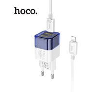 Bộ sạc nhanh PD20W Type-C dùng cho Ip Hoco C125A vật liệu PC + ABS chống cháychân tròn dài 1m