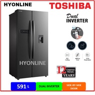 GR-RS682WE-PMY(06) - TOSHIBA SIDE BY SIDE DOOR 591L DUAL INVERTER REFRIGERATOR | TOSHIBA PETI SEJUK 
