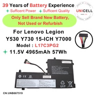 11.5V 4965mAh 57Wh Lenovo L17C3PG1 L17C3PG2 L17L3PG1 L17L3PG3 L17M3PG1 battery for Lenovo Legion Y53