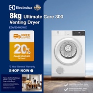 Electrolux UltimateCare 300 Venting Dryer (8kg EDV804H3WC) (9kg EDV904H3WC)