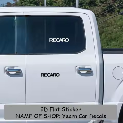 1PC RECARO Stickers, Sleek & Eye-Catching Transparent Vinyl Decals - High-End Seat Brand Design