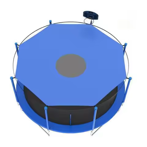 10/12/14ft Outdoor Trampoline Cover Sun Protection Trampoline Sun Shade Cover Anti- Waterproof for O