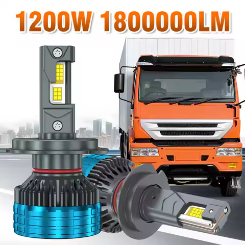 H7 LED Headlight 6000K 2 PCS 24V LED Truck Headlight 1200W Power H7 H1 H4 Led 24v Headlight Truck CA