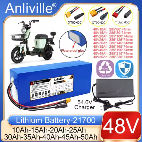 48V 15Ah 20Ah 25Ah 30Ah 35Ah 40Ah 45Ah 50Ah 21700 Lithium Battery Pack 2500W Motor For E-scooter Mot