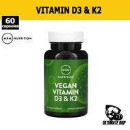 MRM, Vegan Vitamin D3 & K2 | Supports Calcium Absorption, Bone & Immune Health | 60 Vegan Capsules