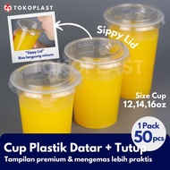 CUP PLASTIK MINUMAN KEKINIAN GELAS CUP MINUMAN KEKINIAN 16oz STARINDO CUP PLASTIK PLUS TUTUP CUP ES