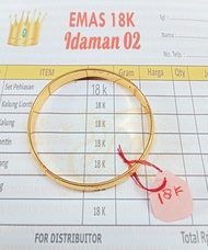 gelang emas asli 18k free surat