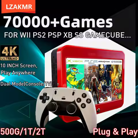 T1 Game Console Win11 Pro & Batocera Retro Video Game Console 500G/1T/2T ROM 70000+Games 60+Emulator