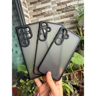 Samsung A57, A37, S25 Edge, S25 Ultra, A56, A36 case with matte back and colored edges, anti-fingerp