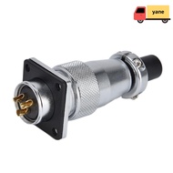 YANE Aviation Male Female Plug, WS20 3Pin Aviation Connector, Wire Connector Waterproof Zinc Alloy S