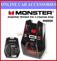 Monster M600K Premium 4ch Amplifier Wire Installation Kit Power Cable Ground Cable Speaker Cable RCA