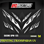 PUTIH Decal Sticker Striping Variations Transparent Uv Suzuki Spin Api Spin 125 R Spin 125 NR Suzuki