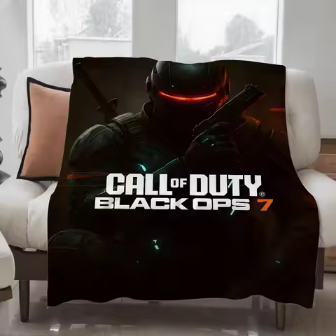 Game C-call Of D-duty B-Black O-Ops 7 Blanket Design Lightweight For Dorms, Naps, Living Room, Offic