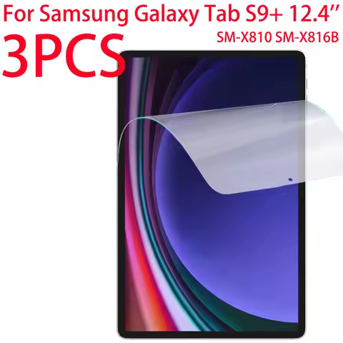 3 Packs PET Soft Film Screen Protector For Samsung Galaxy Tab S9+ S9 Plus 12.4 inch WiFi 5G 2023 Tab