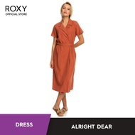 Roxy Womens Alright Dear Midi Wrap Dress