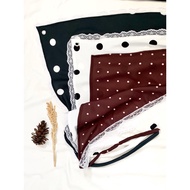 POLKADOT SCARF SCRAFT LACE/ HEAD BANDANA/ HEAD HOOD/ SCARF/