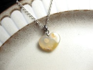 玉墜 造型玉墜 愛心 黃玉髓/天然紋路雙面不同/