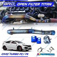 Brd Intake Open Filter Kit Stainless Titanium H. Civic Fc Fk Turbo K&N