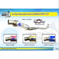 Espada Kriss 110 Racing exhaust pipe open cutting Cobra (28mm) muffler ekzos