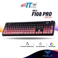 AULA F108 PRO Customized Wireless Mechanical Gaming Keyboard with 108 keys, Tri-Mode, Hot Swappable,