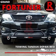 TOWING BAR TRD BESI PENGAMAN DEPAN + DRL FORTUNER