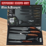 Kitchen Knife Set 6 PCS Chef's Knife Slicing Knife Butcher Knife