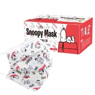【Snoopy 史努比】 宏瑋史努比平面醫療口罩30入-狗屋（3入組） （17.5*9.5cm）_廠商直送