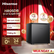 Tủ lạnh mini 45 Lít Hisense HR05DB làm lạnh nhanh tiết kiệm điện vận hành êm ái ít tiếng ồn bảo hành