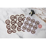 ((Exclusive) Round Sticker _ Baking Life (Deep Coffee) 9 Pieces 10 Total 90 B015-039