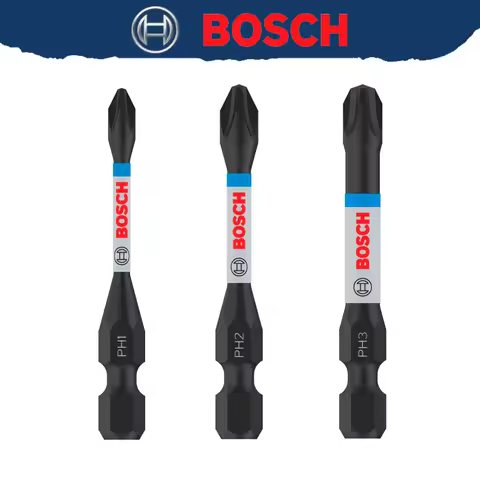 BOSCH 2608522491 PH1 PH2 PH3 55MM Impact Control Power Screw Bit Set 3pcs High Hardness Durable Scre