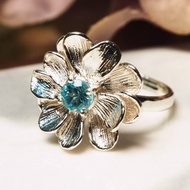 925銀磷灰石雛菊戒指