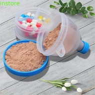 INSTORE Protein Powder Funnel, Plastic 2 in 1 Protein Powder Container, BPA Free 70ml 2 Layers Prote