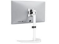 WALI Single Monitor Stand, Free Standing Desk Stand with Mounting Holes 75 to 100, Fully Adjustable