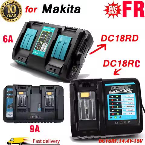 3A 6A 9A Charger For Makita 18V LXT Li-ion BL1860 BL1830 BL1850 DC18RC DC18RD 14.4 VOLT~18V VOLT bat