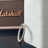 [MISIA] 835 Sterling Silver Round Bead Ring 925 Tail Single Layered Beads s925