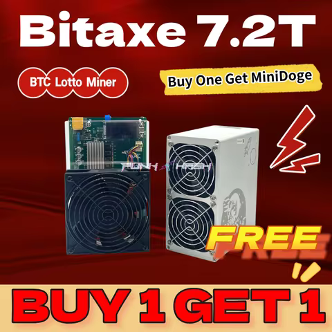 Nerdqaxe Bitaxe BTC Lottery Miner 7.2TH/s SHA256 Bitcoin Mining Machine – Free MiniDoge Miner Includ