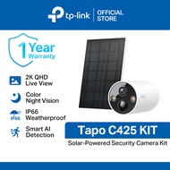 TP-Link Tapo C425 Kit Solar-Powered Security Camera Kit | Solar Panel | CCTV Camera Connects to Cell