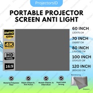 LAYAR Anti Light Projector Screen | Ambient Portable Reflective Ambient Projector Screen 60-70-80-10