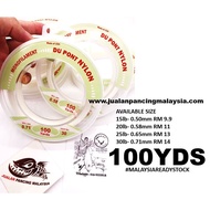 DUPONT MONOFILAMENT NYLON (MADE USA) LEADER PERAMBUT 15-30LBS 100YD