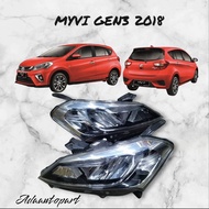 PERODUA MYVI GEN3 2018 HEADLAMP - 1 SET (ORIGINAL USED)